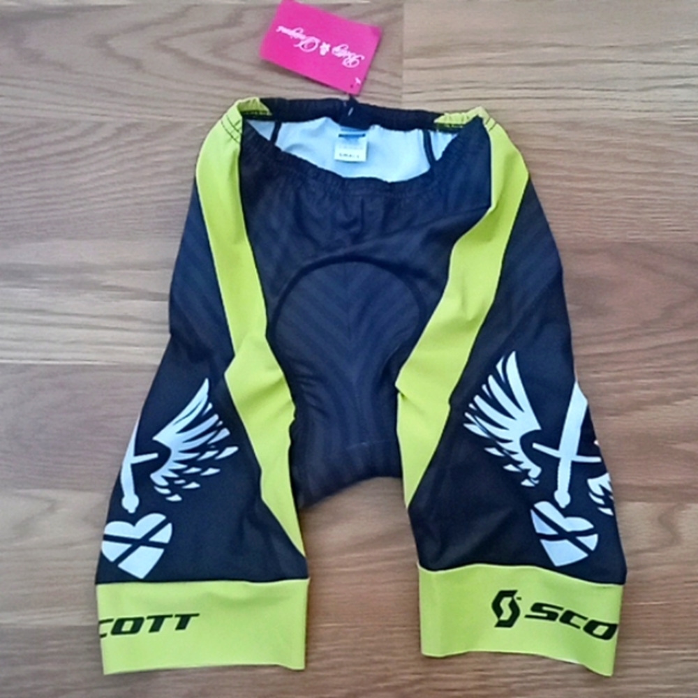 Betty Designs Cycling Padded Shorts (Pinstripe/Neon Block)